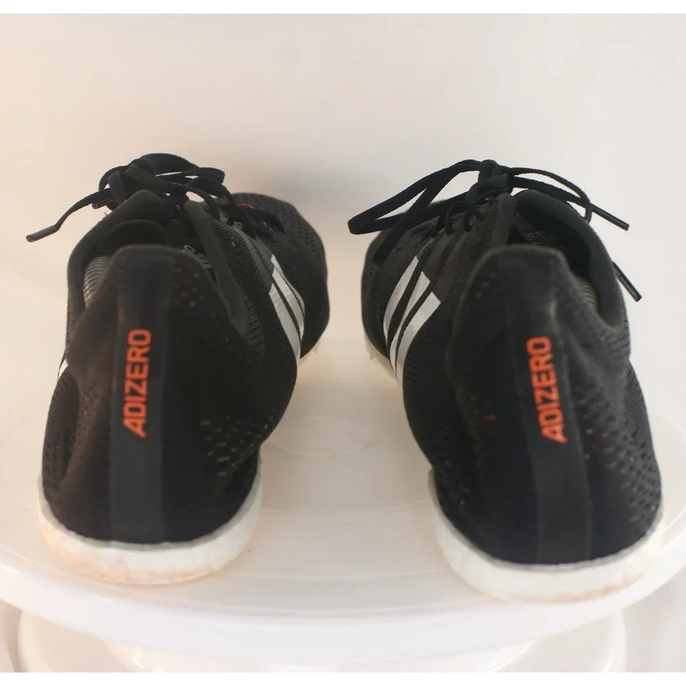 Adidas Adizero Avanti Boost Mens 11 Black White Track Field Spikes CG3831